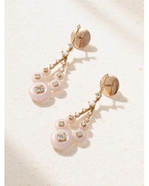 Fernando Jorge Gravity 18-Karat Rose, Opal And Diamond Earrings - Natural