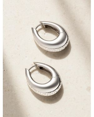 ANANYA Chakra Icon 18-Karat Diamond Hoop Earrings - Natural