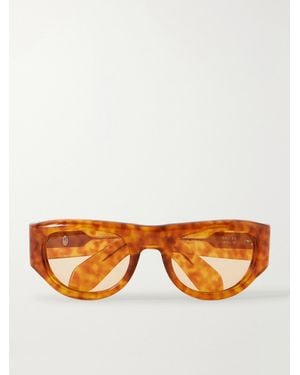 Jacques Marie Mage D-Frame Tortoiseshell Acetate Sunglasses - Orange