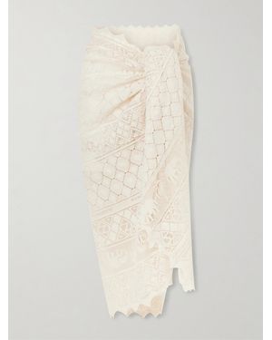 Zimmermann Crocheted Cotton Pareo - White