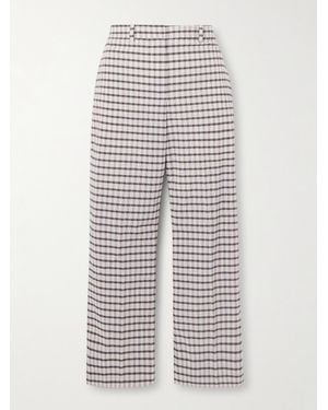 Tory Sport Karierte Golf-Hose Mit Geradem Bein Aus Canvas - Weiß