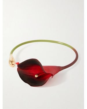 Cult Gaia Calla Vine Tpu And-Tone Choker - Red