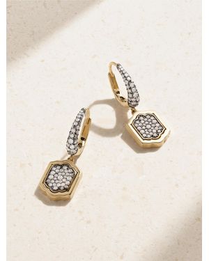 Lucy Delius Athena's Mirror Rhodium-Plated 14-Karat Recycled Diamond Earrings - Natural