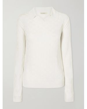 Kallmeyer Caleb Knitted Polo Jumper - White