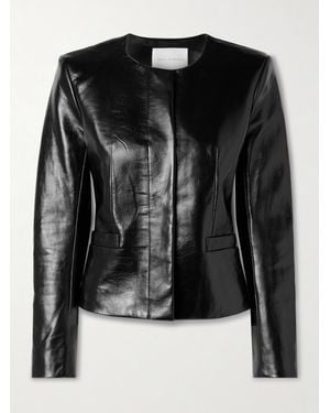 Maria McManus Crinkled-Leather Jacket - Black