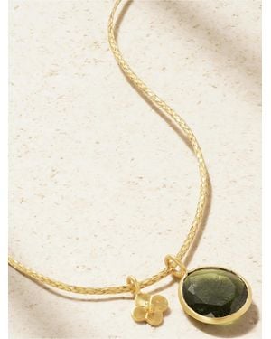 Pippa Small 18-Karat, Cord And Sapphire Necklace - Natural
