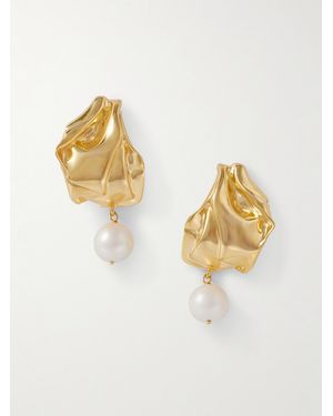 Completedworks Plated Pearl Earrings - Metallic