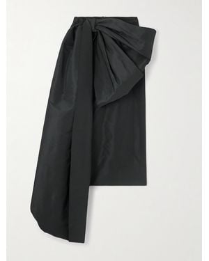 Givenchy Bow-Embellished Taffeta Midi Skirt - Black