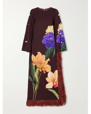 Borgo De Nor Brunetta Floral-Print Cotton-Blend Jacquard Maxi Dress - Multicolor