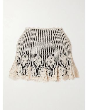 Magda Butrym Crocheted Cotton Mini Skirt - Natural