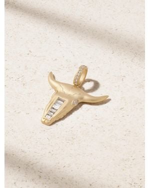 Jacquie Aiche Bull 14-Karat Diamond Pendant - Natural