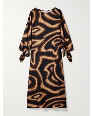 PUCCI Printed Silk Kaftan - Metallic