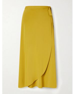 Eres Julieta Stretch-Jersey Wrap Midi Skirt - Yellow