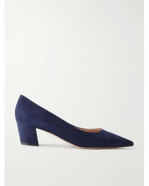 Gianvito Rossi New Piper 45 Suede Pumps - Blue