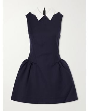ShuShu/Tong Patchwork Wool Mini Dress - Blue