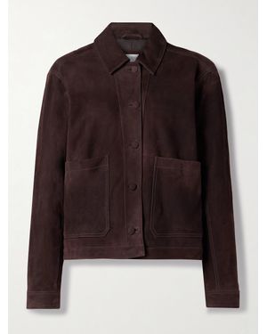 La Ligne Veste Raccourcie En Daim Val - Marron