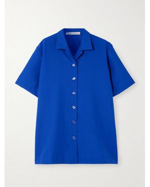 Tolu Coker Oversized Crepe Shirt - Blue