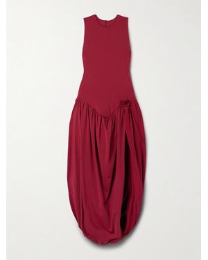 Maygel Coronel Marsalina Stretch-Jersey Midi Dress - Red