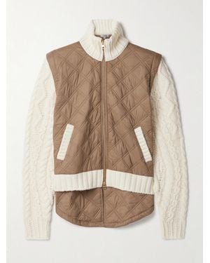 Veronica Beard Patra Jacke Aus Gestepptem Shell Und Einer Wollmischung - Natur