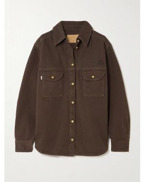 Blazé Milano Berber Embroidered Denim Shirt - Brown