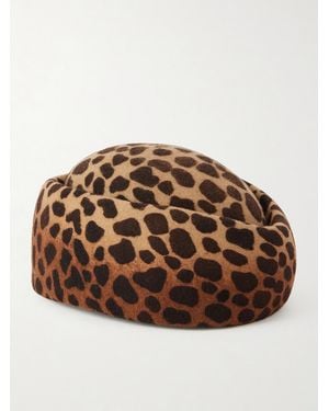Gigi Burris Millinery Preslyn Hut Aus Wollfilz Mit Leopardenprint - Braun