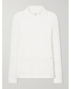 arch4 Sunny Crocheted Cotton Jumper - White