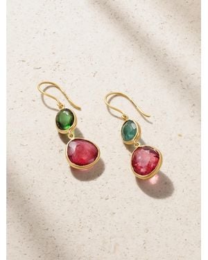 Pippa Small Iris 18-Karat Tourmaline Earrings - Natural
