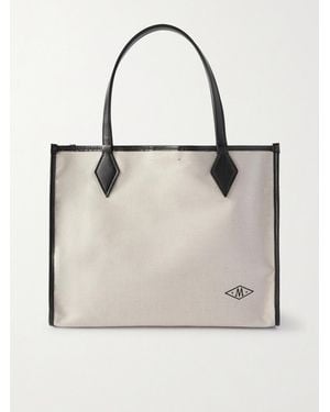 Metier Chameleon 34 Leather-Trimmed Canvas Tote Bag - Natural