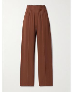 FFORME Maud Crepe Wide-Leg Pants - Brown