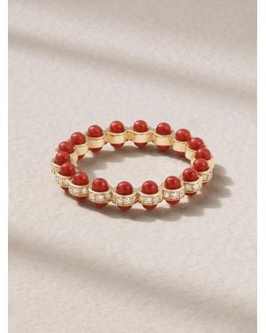 L'Atelier Nawbar The Rubidium 18-Karat, Diamond And Enamel Ring - Red