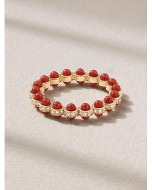 L'Atelier Nawbar The Rubidium 18-Karat, Diamond And Enamel Ring - Red