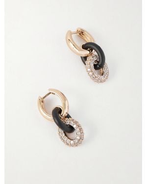 Roxanne Assoulin Midnight-Tone Crystal Earrings - White