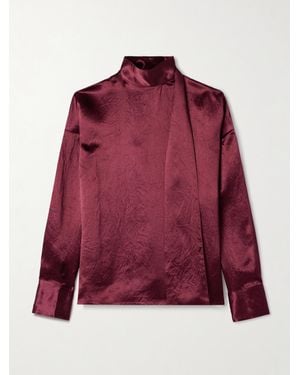 Maria McManus Bluse Aus Satin - Rot