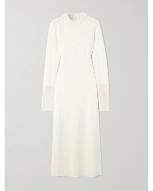 Sa Su Phi Morena Cotton And Cashmere-Blend Midi Dress - White