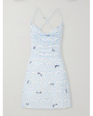 PUCCI Printed Satin Dress - Blue