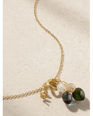 Ole Lynggaard Copenhagen Lotus Bunch Kette Aus 18 Karat Mit Mehreren Steinen - Natur