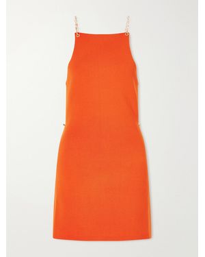 Cult Gaia Melba Open-Back Embellished Knitted Mini Dress - Orange