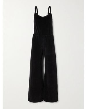 Suzie Kondi Elma Cotton-Blend Velour Jumpsuit - Black