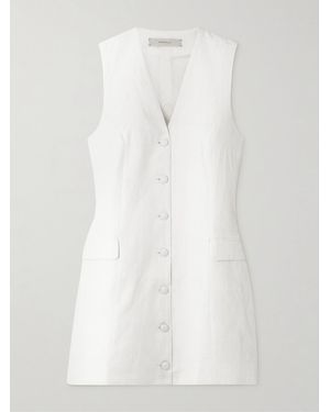 Faithfull the Brand Eloise Sleeveless Linen Mini Dress - White