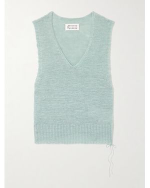 Maison Margiela Pullunder Aus Gestricktem Hanf - Blau