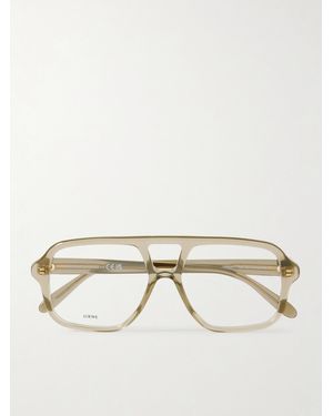 Loewe Aviator-Style Acetate Optical Glasses - Natural