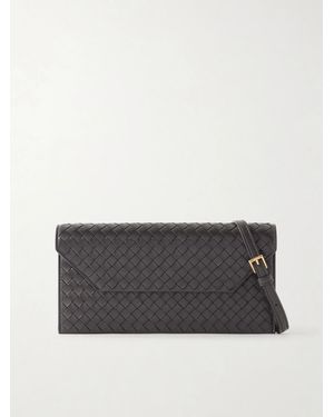 Bottega Veneta Intrecciato Leather Shoulder Bag - Grey