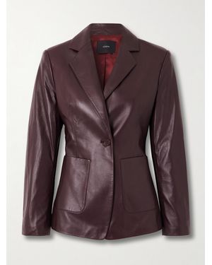 JOSEPH Glenview Leather Blazer - Purple