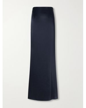 Taller Marmo Screen Satin Maxi Skirt - Blue