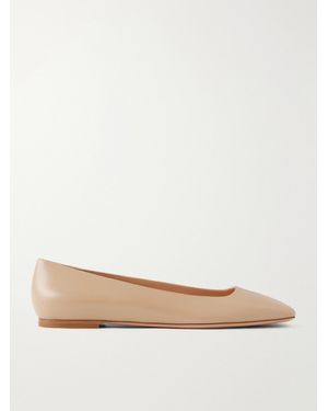 Gianvito Rossi Leather Ballet Flats - Natural