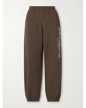 Sporty & Rich Jogginghose Aus Baumwoll-Jersey Mit Print - Braun