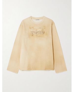 Acne Studios T-Shirt À Manches Longues En Jersey De Coton - Neutre