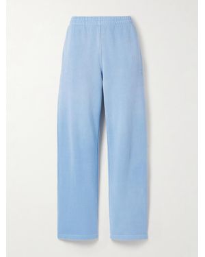 Skims French Terry Low Rise Straight Leg Trousers - Blue