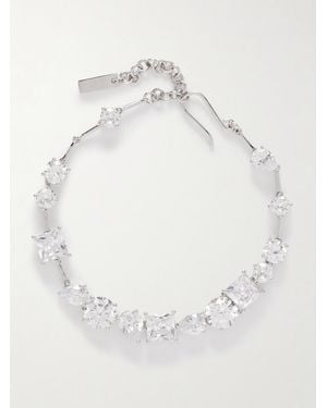 Completedworks Delicate Rhodium-Plated Cubic Zirconia Bracelet - White