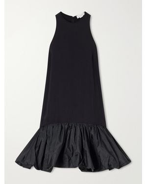 Stella McCartney Taffeta-Trimmed Cady Peplum Mini Dress - Blue
